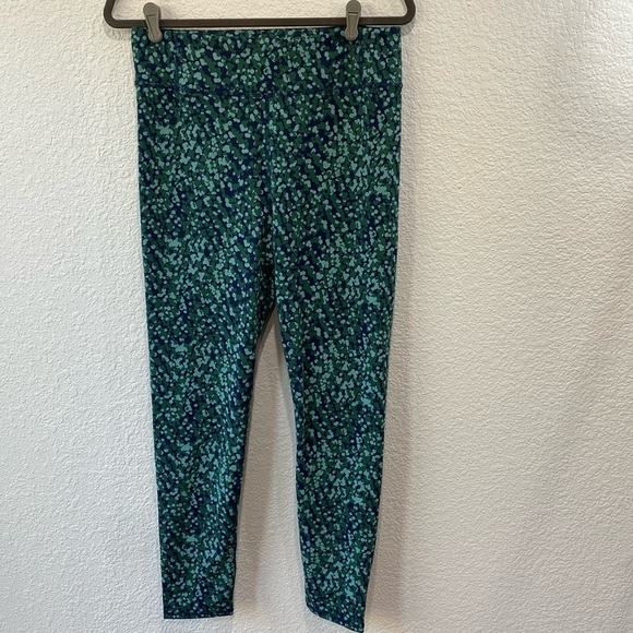Boden Women's Blue Green Dot Jessica Athletic Active Pullover Leggings Size 12 - Picture 1 of 7